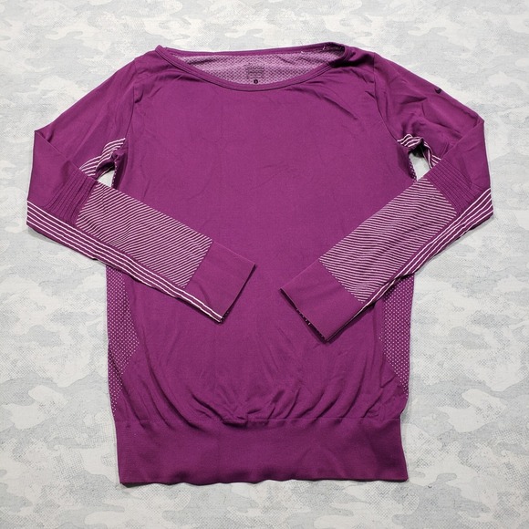 Nike Tops - Nike Top Womens Small Purple Long Sleeve Dri-fit Active Wear Stretch